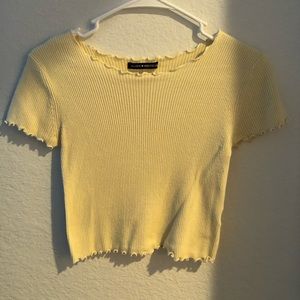 yellow ribbed top